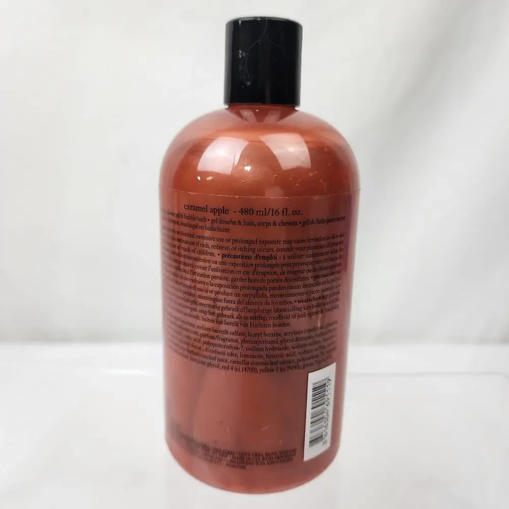 Philosophy Caramel Apple 3 in 1 Shampoo Shower Gel Body Wash 16 oz NEW